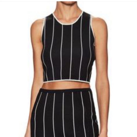 Timo Weiland Black & White Striped Crop Top XS | Reversible Look | Minimalist - Picture 2 of 5